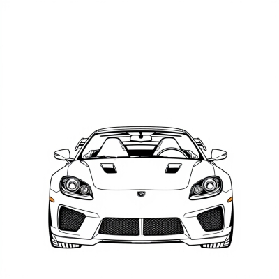 Cool Sports Car with a Spoiler
