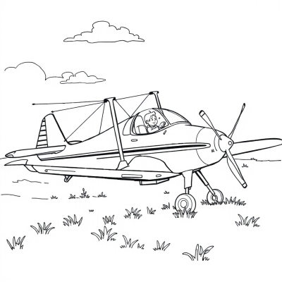 Crop Duster with Pilot