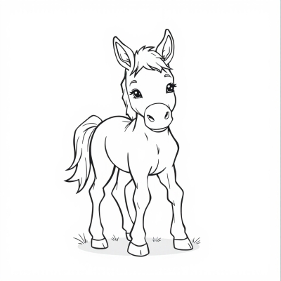 Cute Pony Foal  for Kids