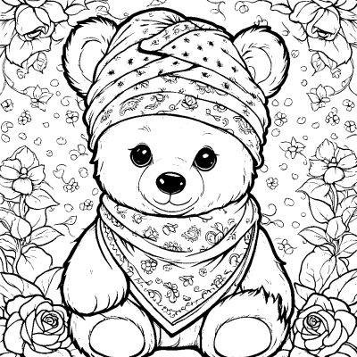 Cute Bear with Bandana
