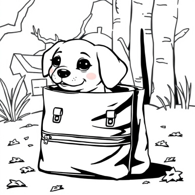 Cute Dog in a Bag