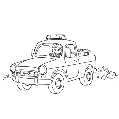 Cute Girl Car