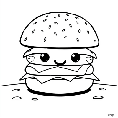 Cute Hamburger Friend