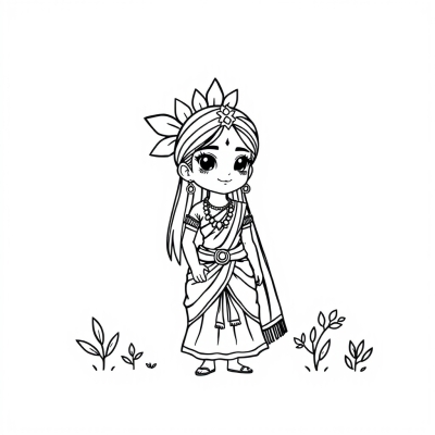 Cute Indian Anime Girl