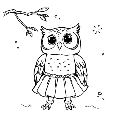 Cute Owl in a Dress
