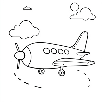 Cute Passenger Airplane