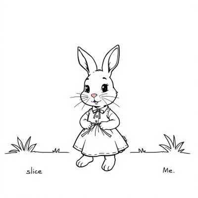 Cute Rabbit in a Dress