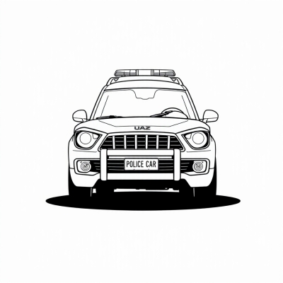 Cute Police Car UAZ