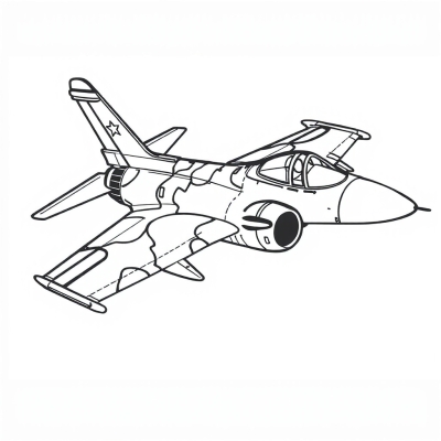 Camouflaged Fighter Jet