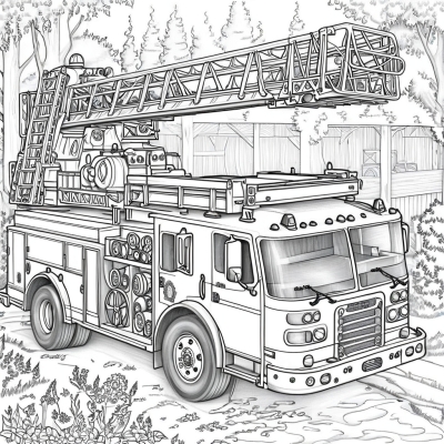 Fire Truck with Ladder