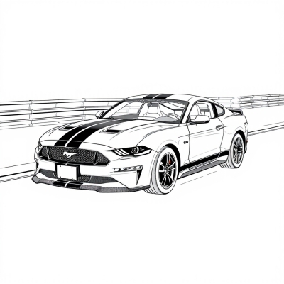 Racing Car Ford Mustang