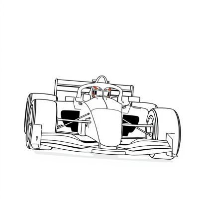 Formula 1 Racer in His Car