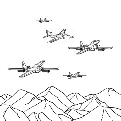 Four Fighters in the Sky
