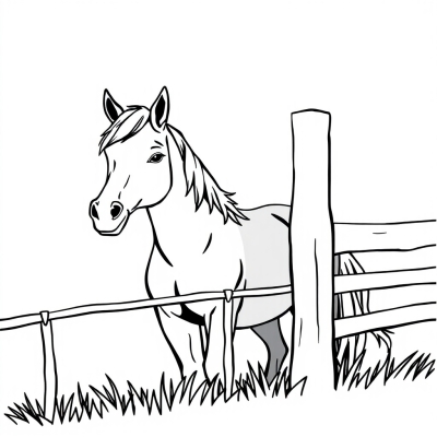 Horse Behind the Fence