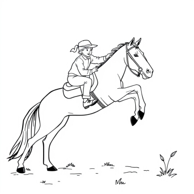 Horse Trying to Shake Off the Rider