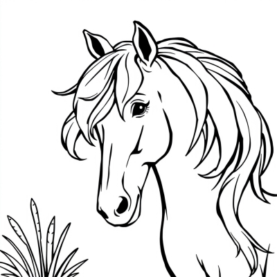 Horse with a Beautiful Mane