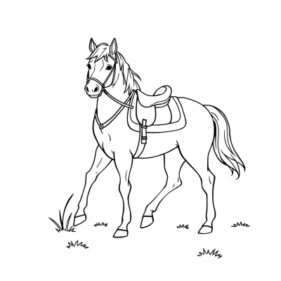 Horse with Saddle