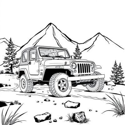 Jeep in the Mountains