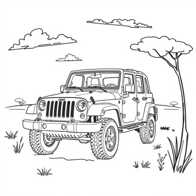 Jeep on Safari