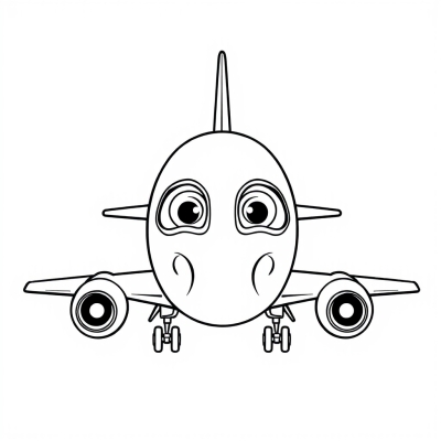Jet Plane with Eyes