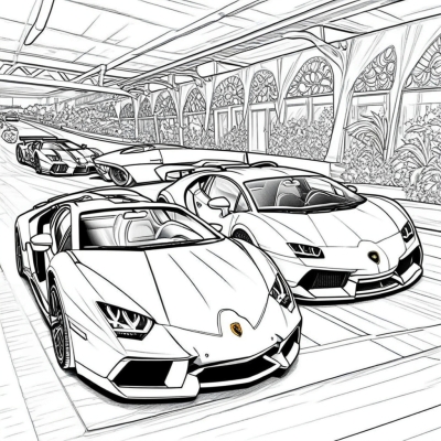 Lamborghini and Bugatti Racing