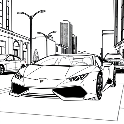Lamborghini Huracan in the City