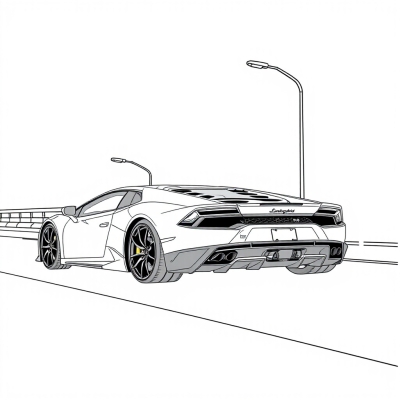 Lamborghini Huracan on the Highway