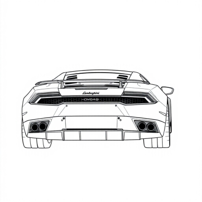 Lamborghini Huracan Rear View