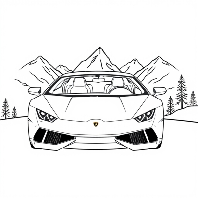 Lamborghini in the Mountains