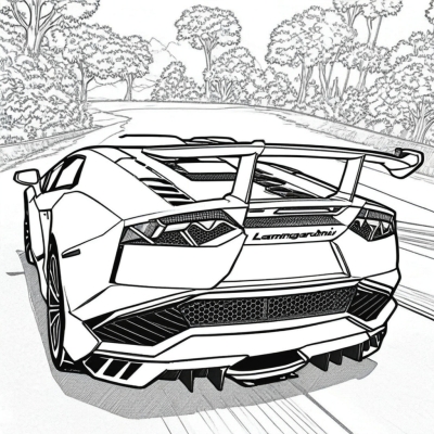 Lamborghini Back View