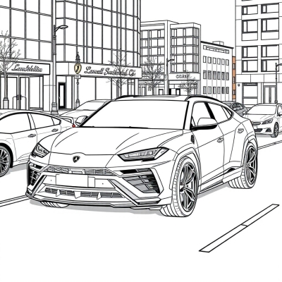 Lamborghini Urus Crossover in the City