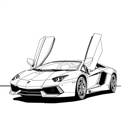 Lamborghini with Doors Up