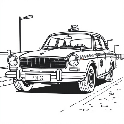 Old Police Car VAZ