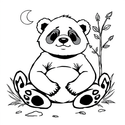 Meditating Panda