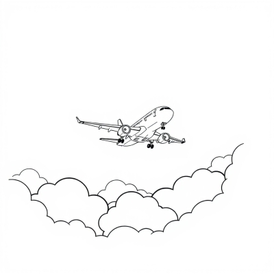 Airplane in the Clouds