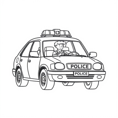 Police Car with Driver