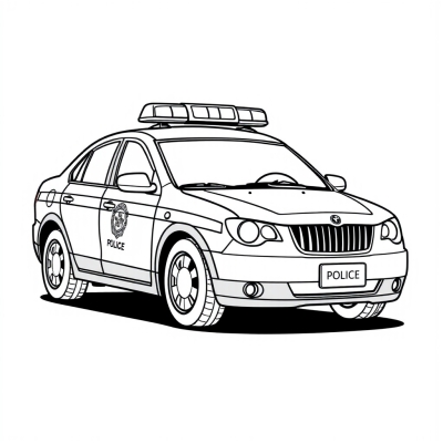 Police Car with Flashing Lights for Kids