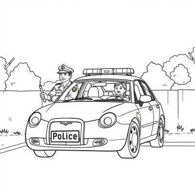 Police Officers and Police Car