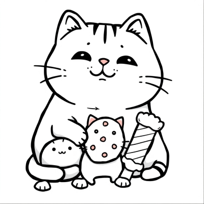 Pusheen Cat and Treats