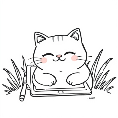 Pusheen Cat on Ipad