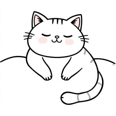 Sleeping Pusheen Cat