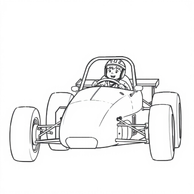 Racing Car with Driver