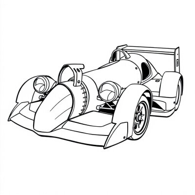 Racing Car with Jet Engine