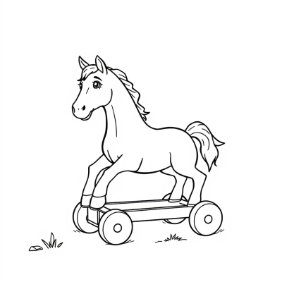 Rolling Toy Horse