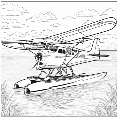 Sea Plane on Water