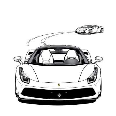 Set of Various Ferraris