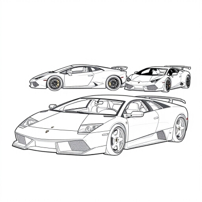 Variety of Lamborghinis