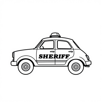 Simple Sheriff Car for Kids