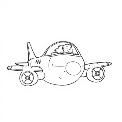 Smiling Passenger Airplane