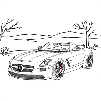 Sports Mercedes SLS AMG Convertible